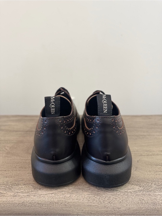 Alexander McQueen Men’s Burgundy & Black Brogue Oxfords